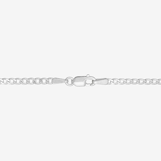 Made in Italy Womens Sterling Silver 22 Inch Curb Chain Necklace