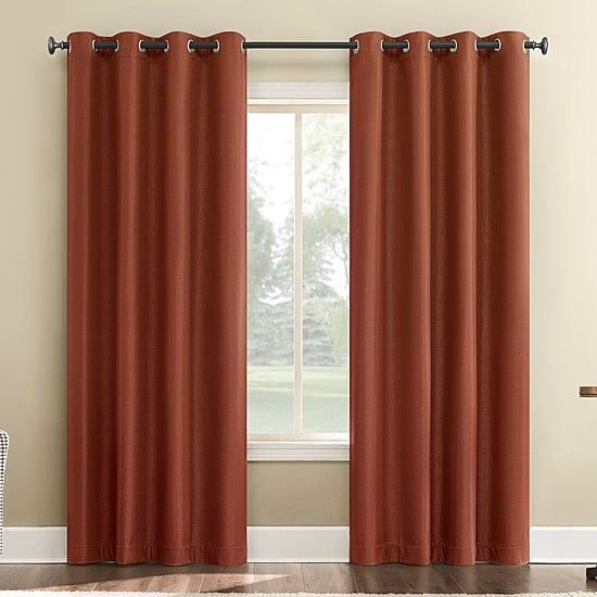Sun Zero Atmosphere Grommet Top 100% Blackout Single Curtain Panel