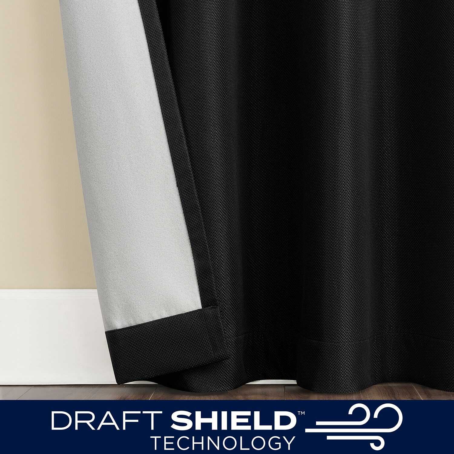 Sun Zero Atmosphere Grommet Top 100% Blackout Single Curtain Panel