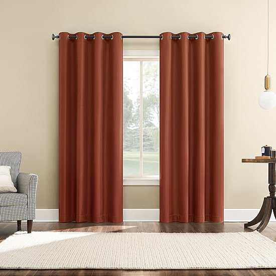 Sun Zero Atmosphere Grommet Top 100% Blackout Single Curtain Panel