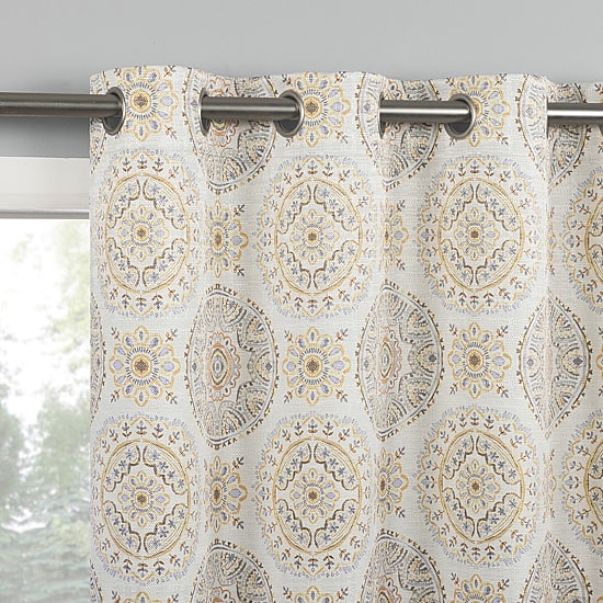 Sun Zero Atmosphere Melrose Grommet Top 100% Blackout Single Curtain Panel