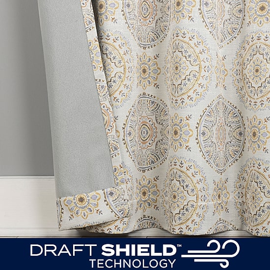 Sun Zero Atmosphere Melrose Grommet Top 100% Blackout Single Curtain Panel