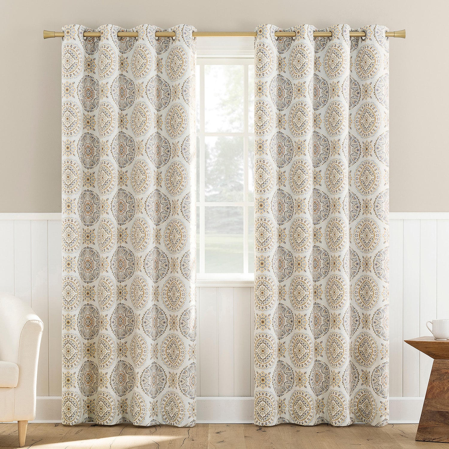 Sun Zero Atmosphere Melrose Grommet Top 100% Blackout Single Curtain Panel