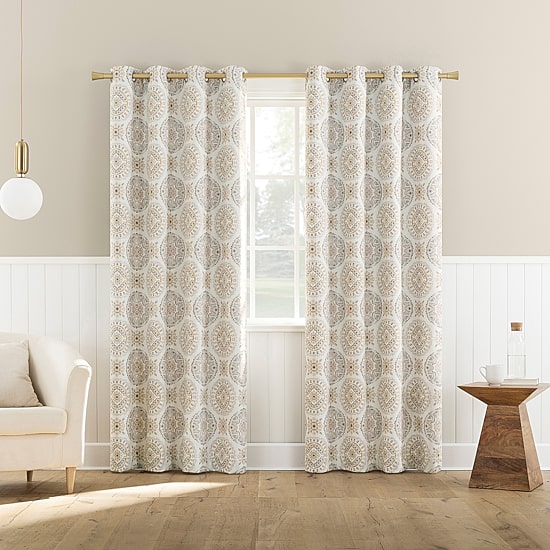 Sun Zero Atmosphere Melrose Grommet Top 100% Blackout Single Curtain Panel