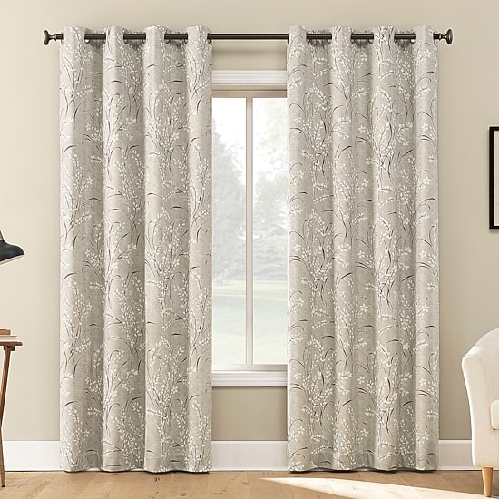 Sun Zero Atmosphere Darley Grommet Top 100% Blackout Single Curtain Panel
