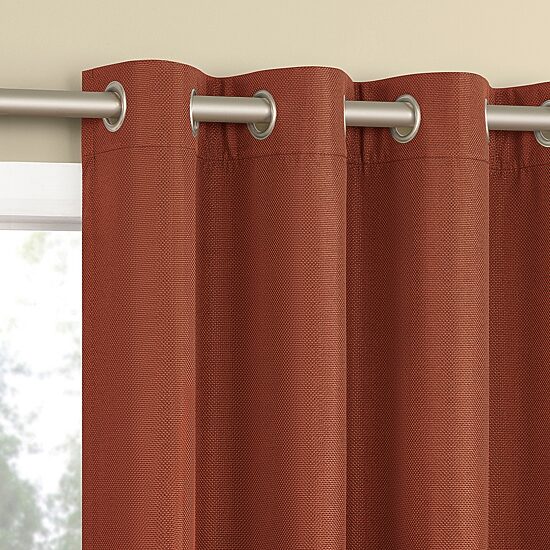 Sun Zero Atmosphere Grommet Top 100% Blackout Single Curtain Panel