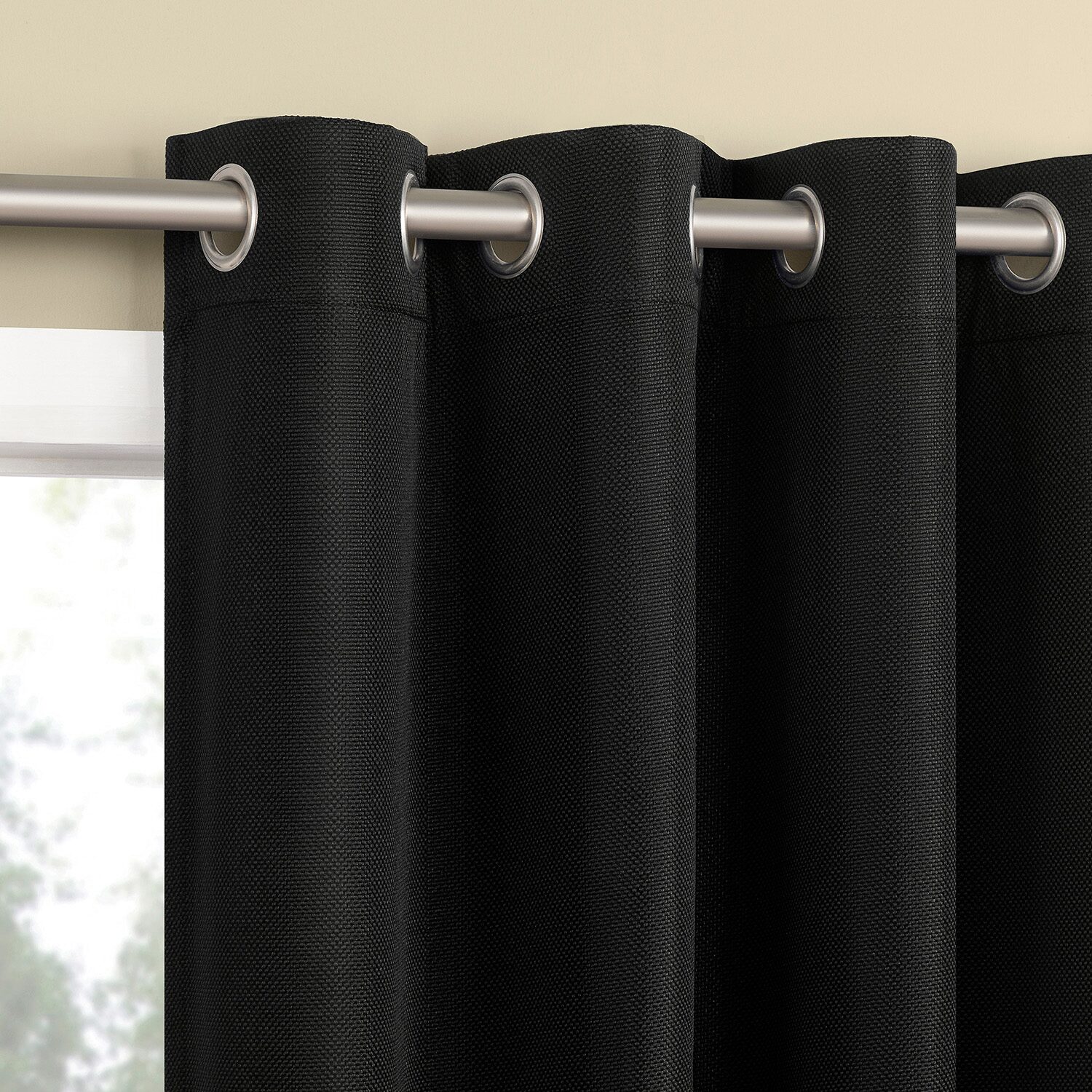 Sun Zero Atmosphere Grommet Top 100% Blackout Single Curtain Panel