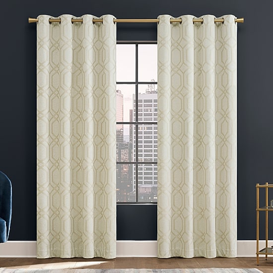 Sun Zero Atmosphere Davenport Grommet Top 100% Blackout Single Curtain Panel