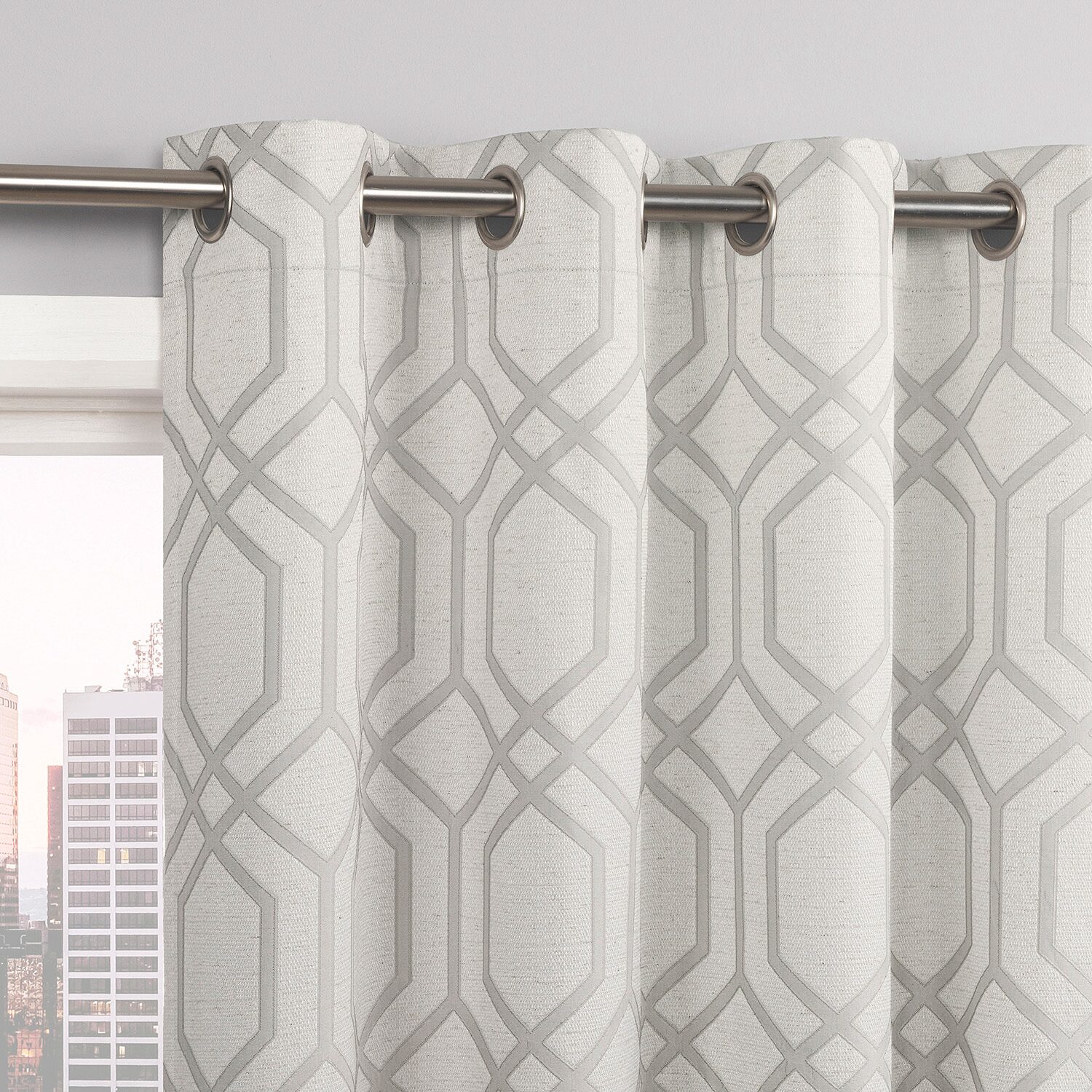 Sun Zero Atmosphere Davenport Grommet Top 100% Blackout Single Curtain Panel