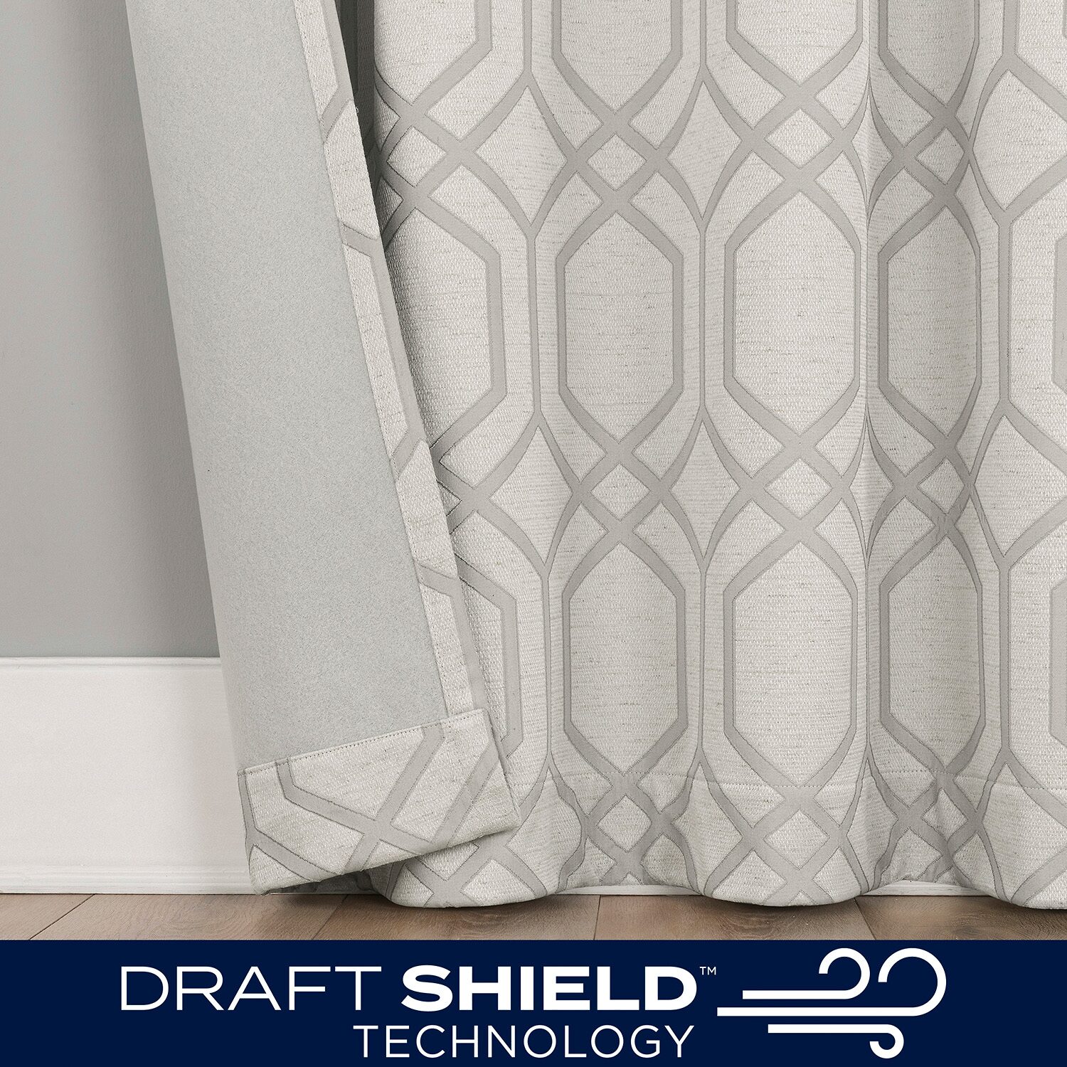 Sun Zero Atmosphere Davenport Grommet Top 100% Blackout Single Curtain Panel