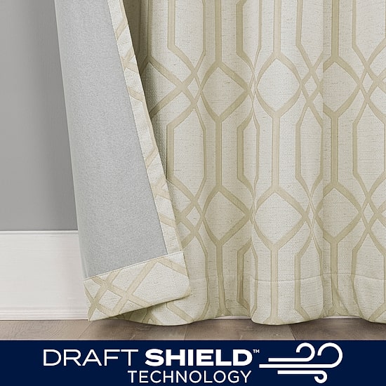 Sun Zero Atmosphere Davenport Grommet Top 100% Blackout Single Curtain Panel