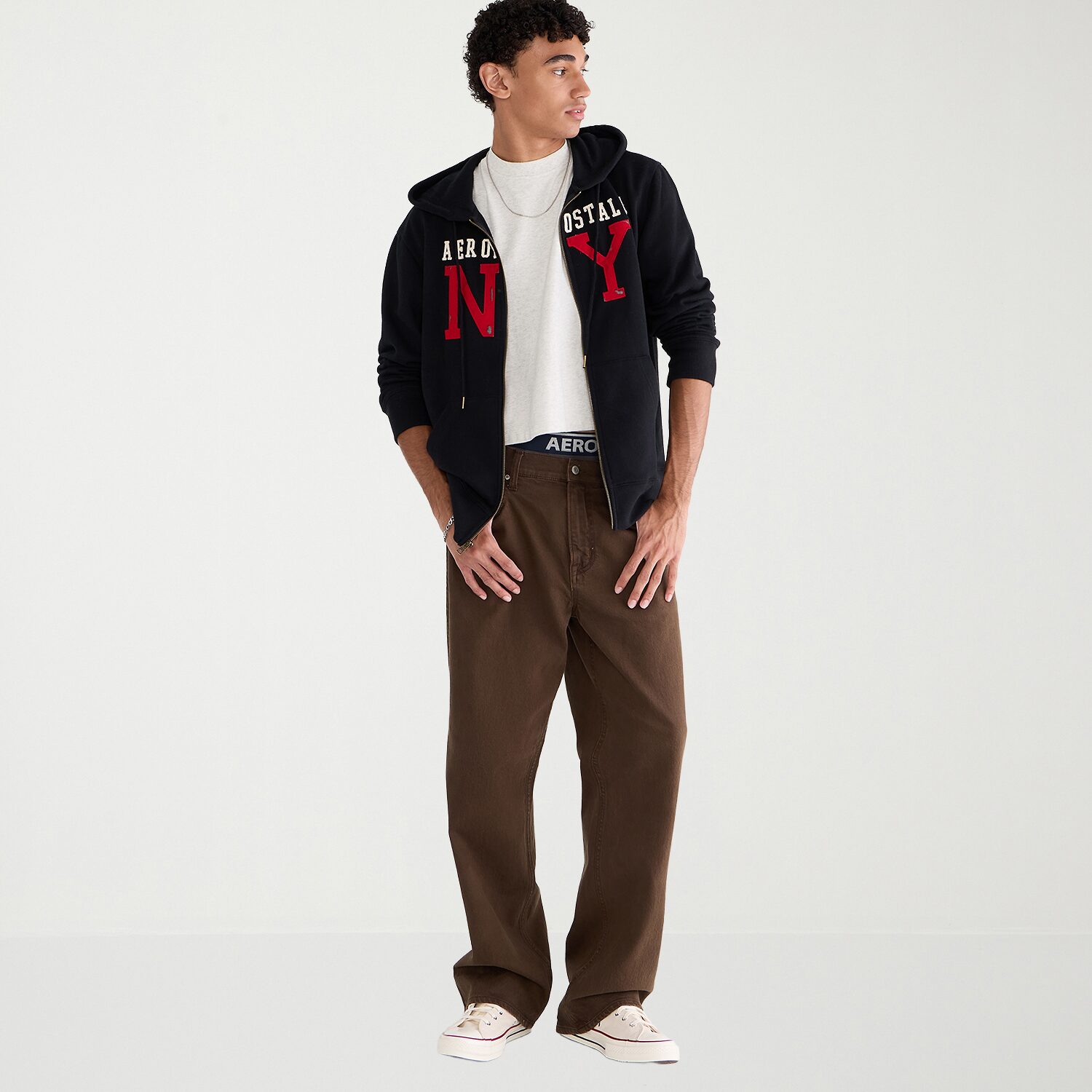 AEROPOSTALE Mens Hooded Long Sleeve Sweatshirt