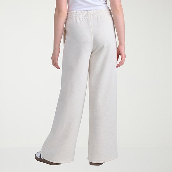 adidas Big Kid Girls Mid Rise Wide Leg Regular Fit Fleece Pull-On Pant