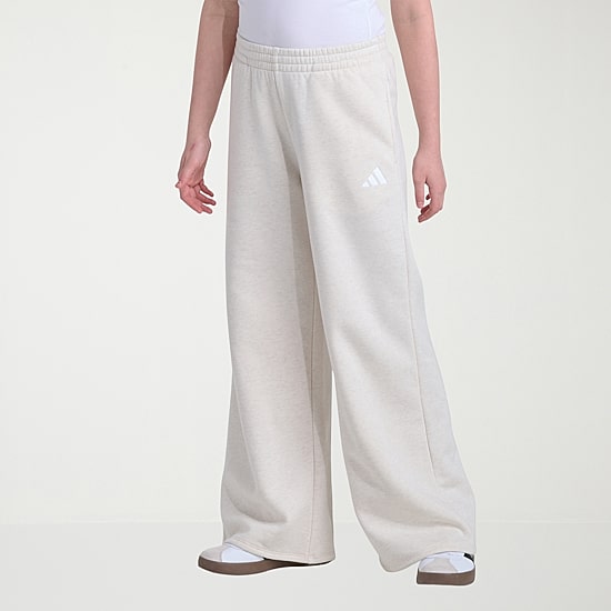 adidas Big Kid Girls Mid Rise Wide Leg Regular Fit Fleece Pull-On Pant