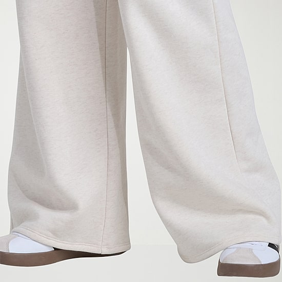 adidas Big Kid Girls Mid Rise Wide Leg Regular Fit Fleece Pull-On Pant