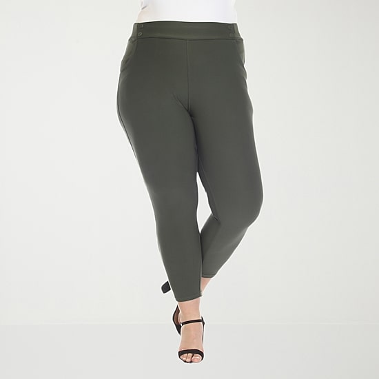 White Mark Knit 2-pc. Pant Set-Plus