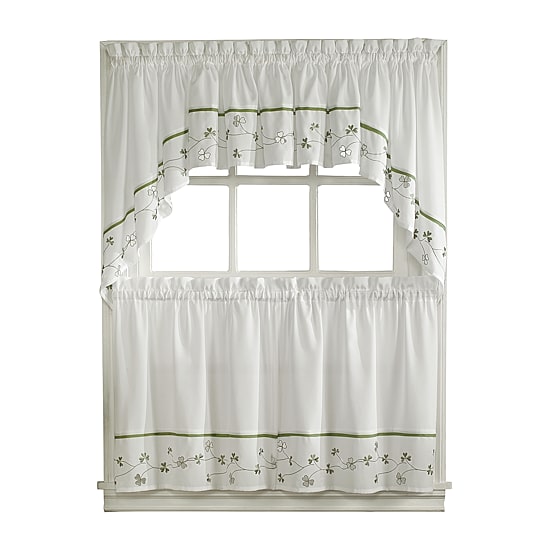 CHF Clover 2-pc. Rod Pocket Window Tier