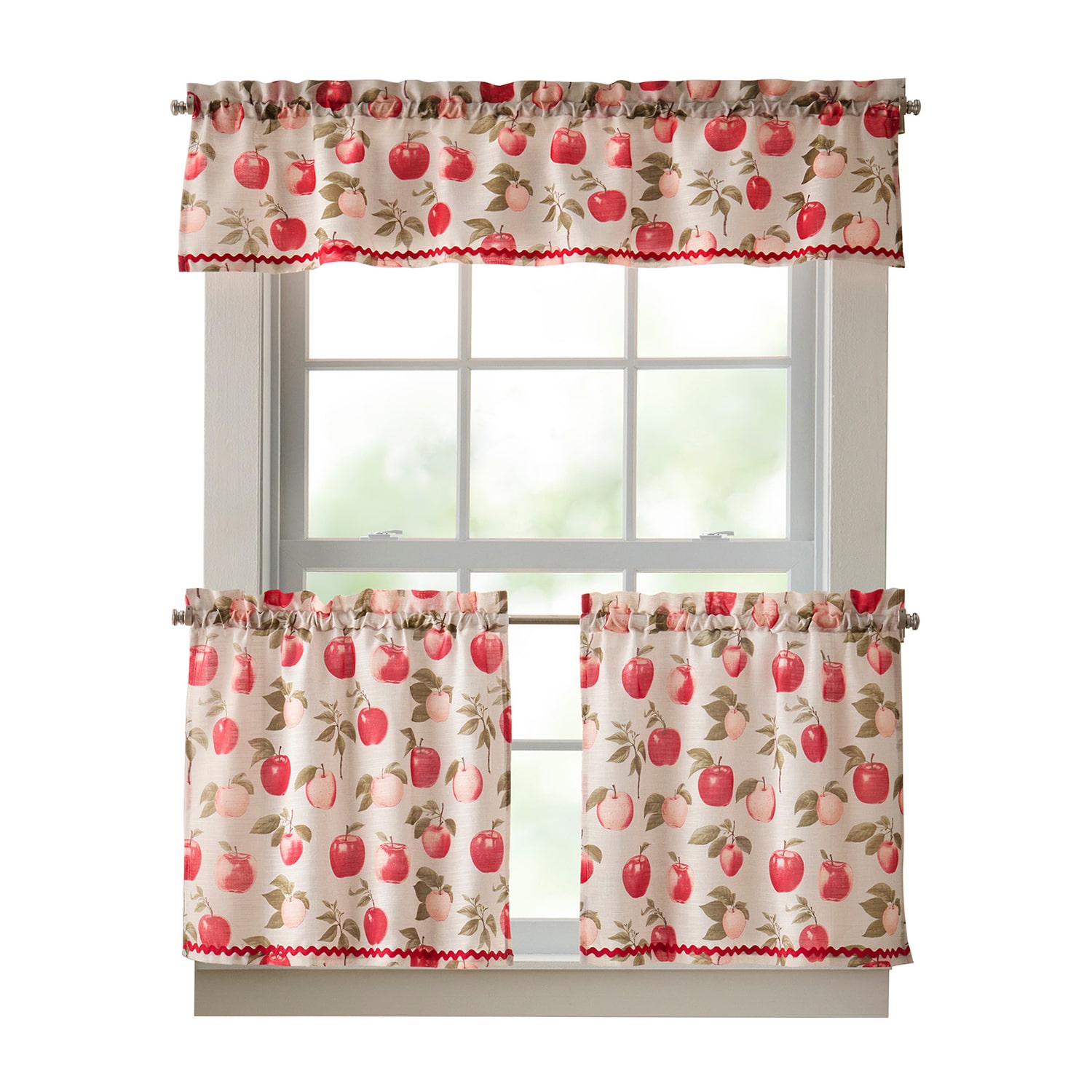 CURTIANWORKS Honey Crisp 2-pc. Rod Pocket Window Tier