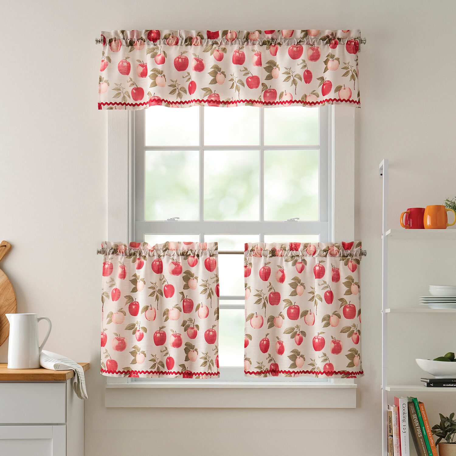 CURTIANWORKS Honey Crisp 2-pc. Rod Pocket Window Tier