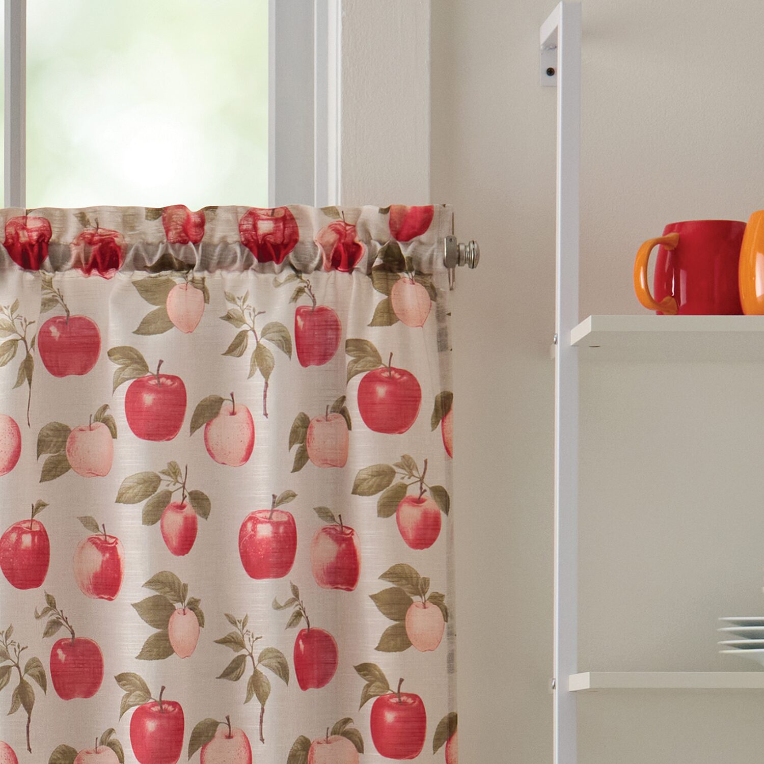 CURTIANWORKS Honey Crisp 2-pc. Rod Pocket Window Tier