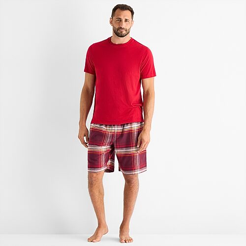 St. John's Bay Mens Pajama Shorts In Red