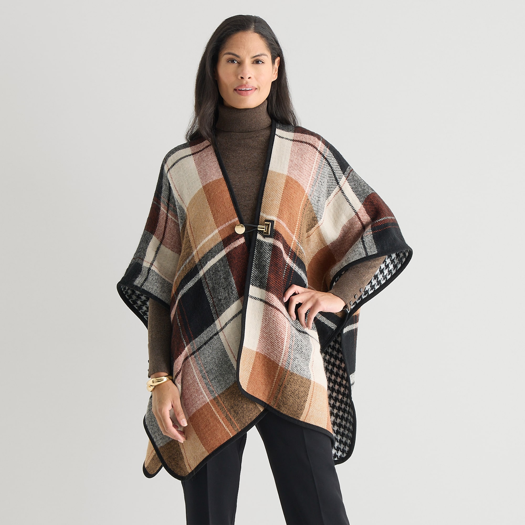 Liz Claiborne Reversible Plaid Wrap