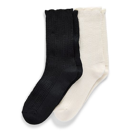 Mixit Essentials Womens 2 Pair Crew Socks