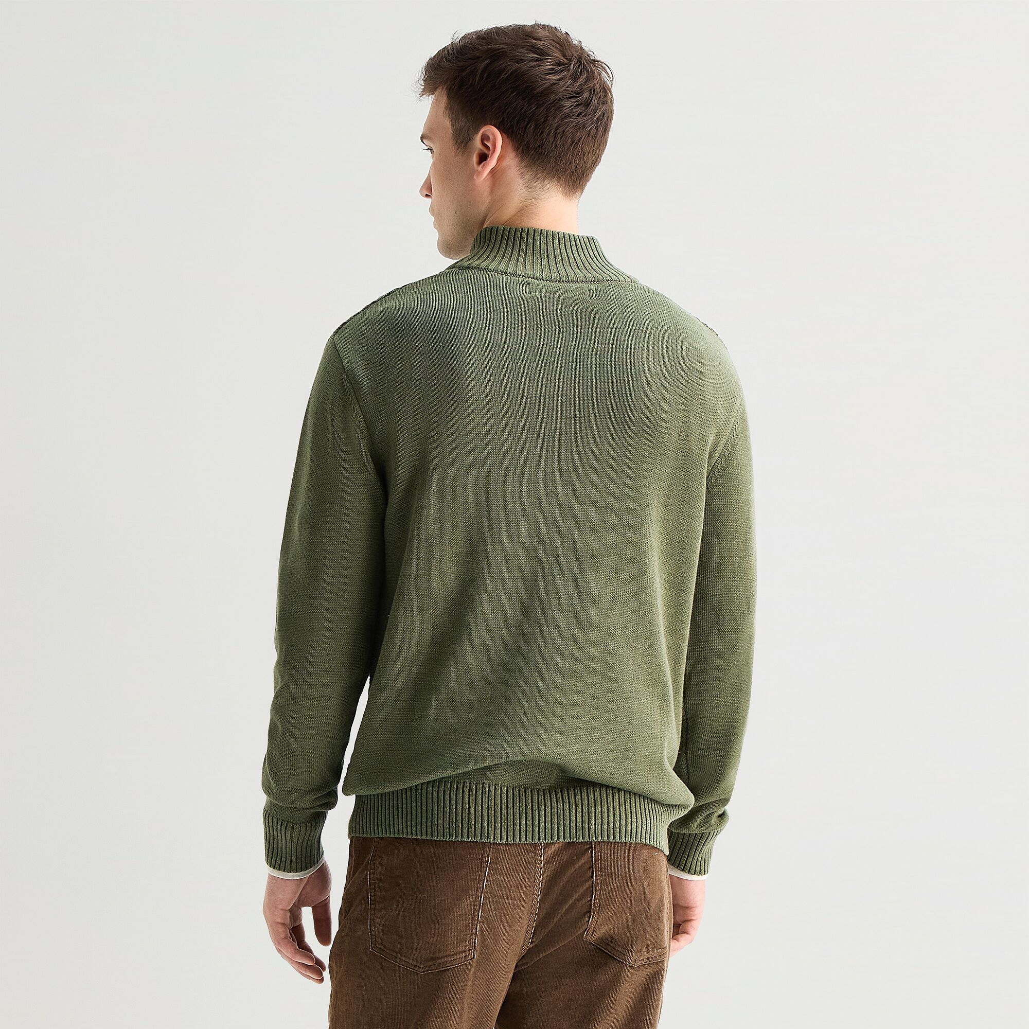 U.S. Polo Assn. 7gg Textured Mens Mock Neck Long Sleeve Quarter-Zip Pullover Sweater