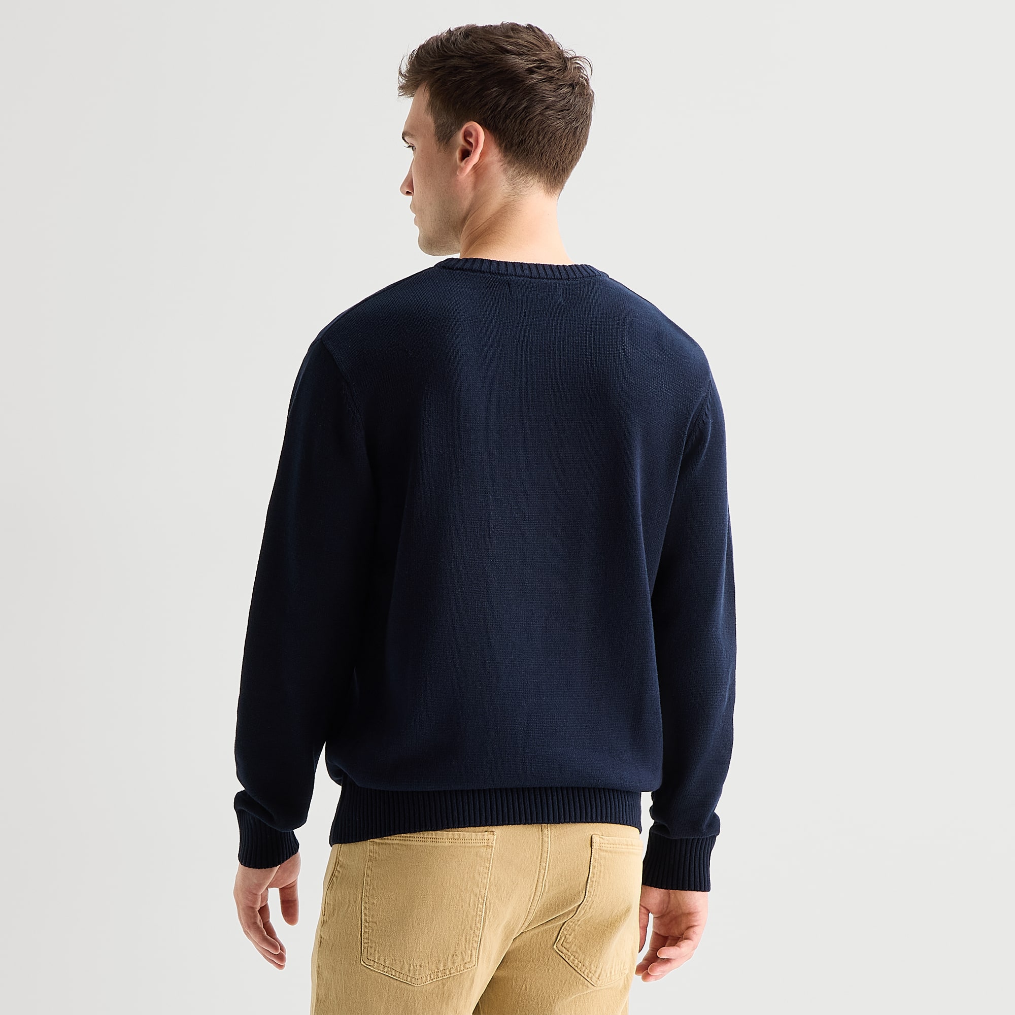 U.S. Polo Assn. Embroidered Mens Crew Neck Long Sleeve Pullover Sweater
