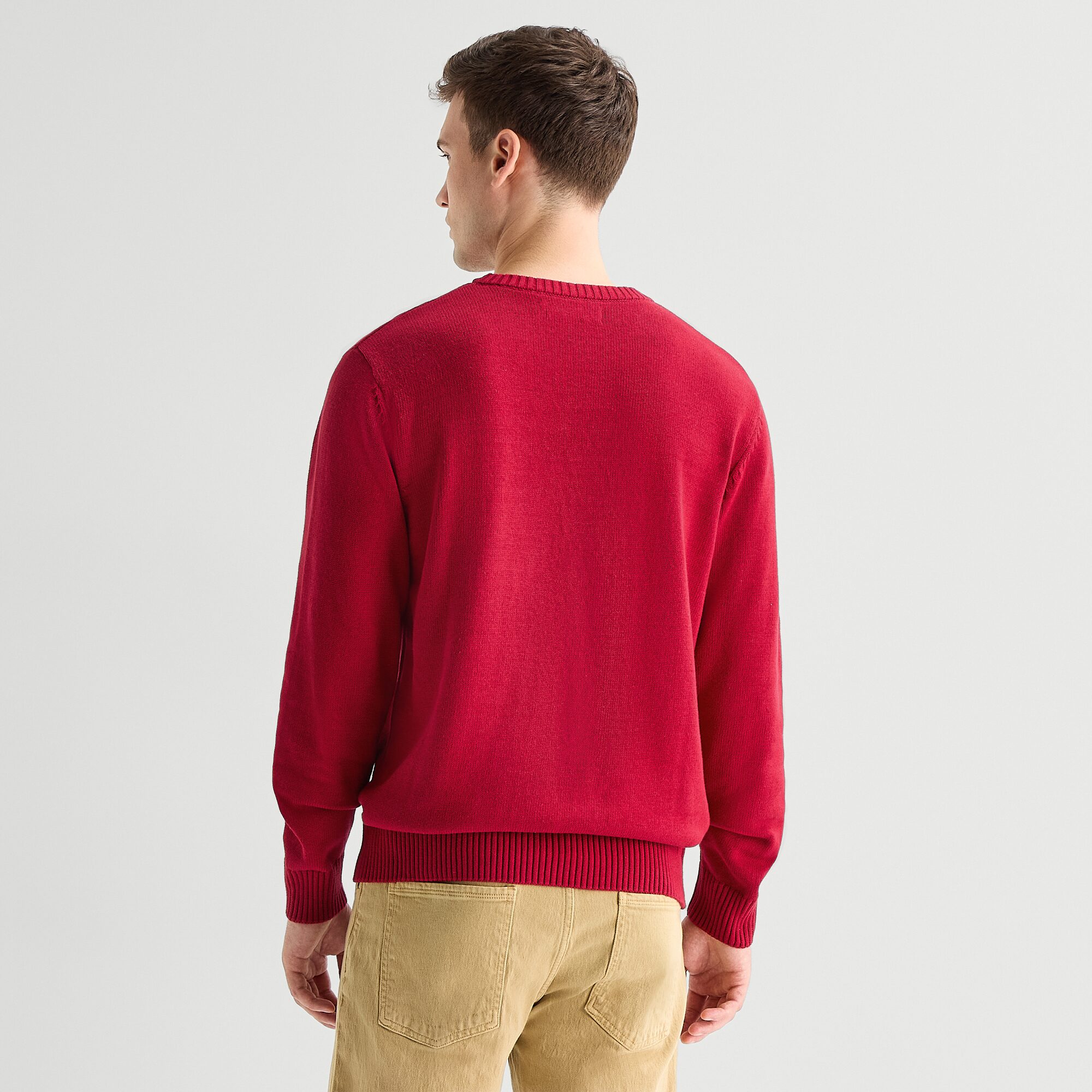 U.S. Polo Assn. Embroidered Mens Crew Neck Long Sleeve Pullover Sweater