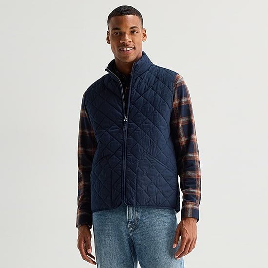 mutual weave Mens Midweight Quilted Vest