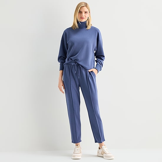 Stylus Womens Mock Neck Long Sleeve Sweatshirt - JCPenney