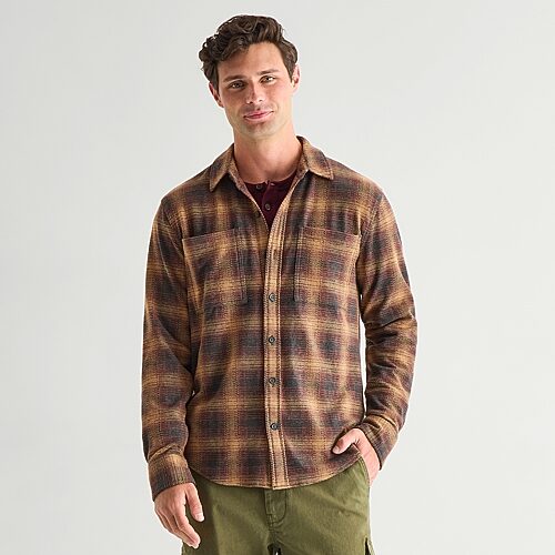 Mutual Weave Mens Shirt Jacket In Gray