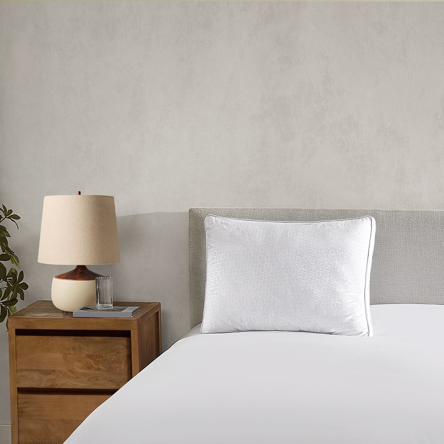 Sleep Advantage Powered By Nanobionic® Embossed Microfiber Gusseted 2 Pack Medium Density Bed Pillow