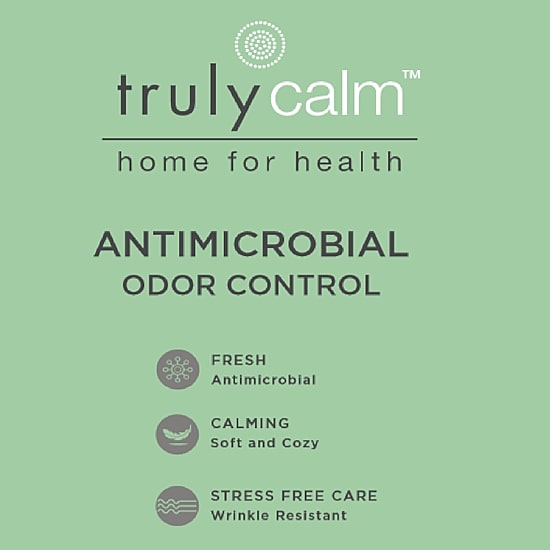 Truly Calm Antimicrobial With Removable Zipper 2 Pack Medium Density Bed Pillow