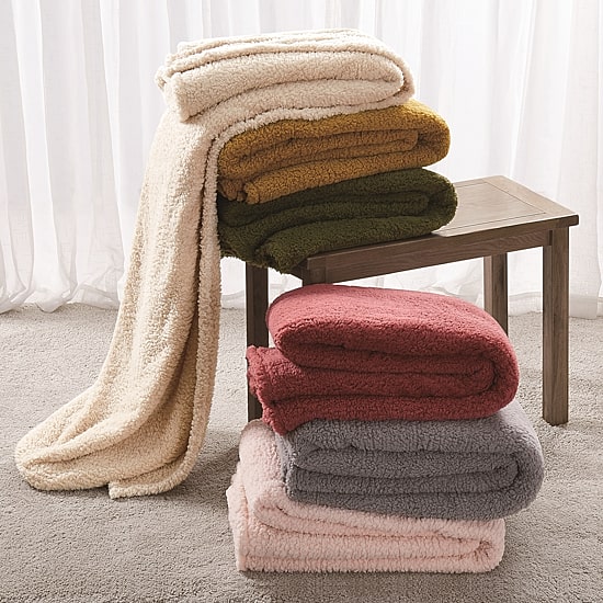 Brooklyn Loom Marshmallow Sherpa Blanket