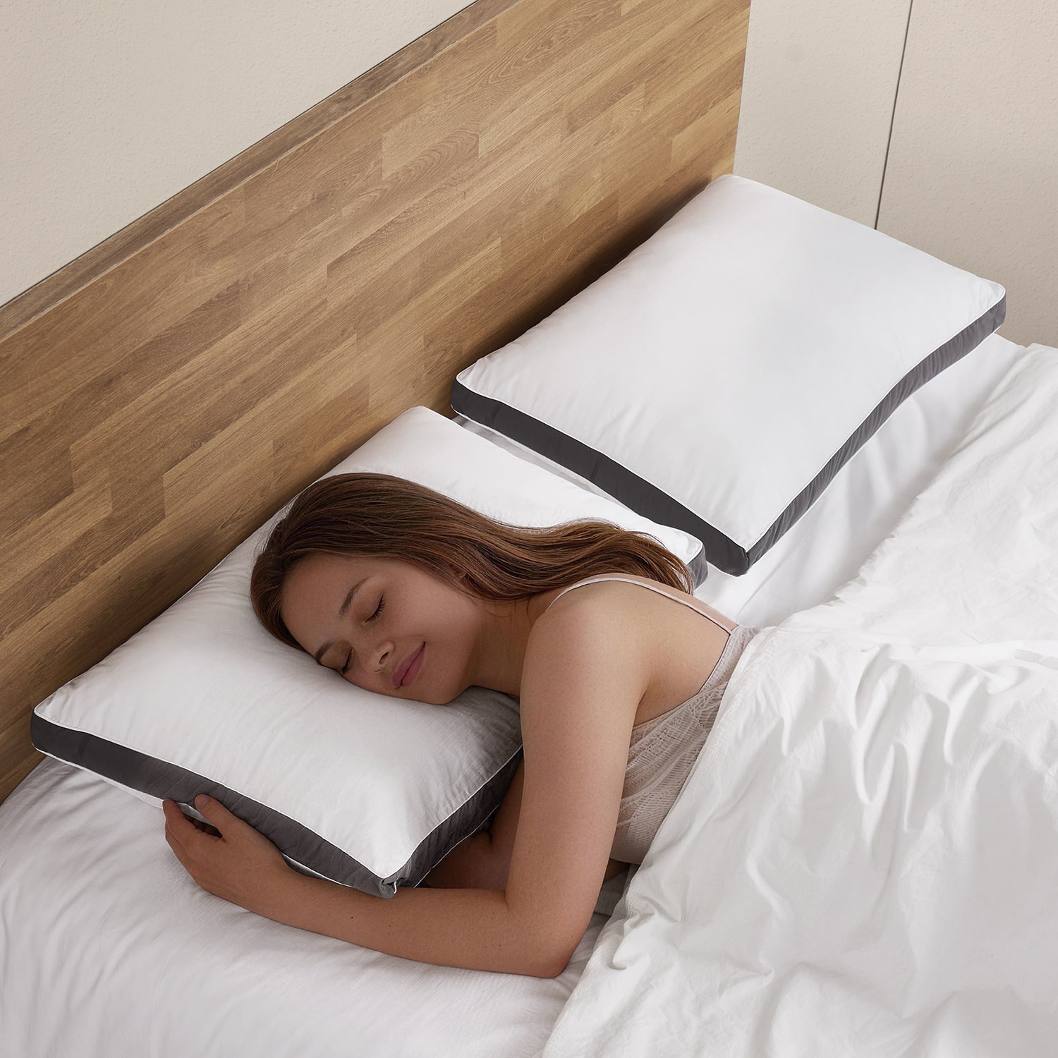 Brooklyn Loom Hotel Gusset 2 Pack Medium Density Bed Pillow