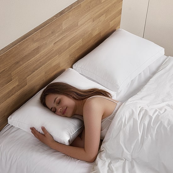 Brooklyn Loom Hotel Gusset 2 Pack Medium Density Bed Pillow