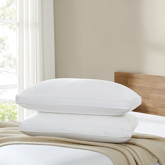 Brooklyn Loom Hotel Gusset 2 Pack Medium Density Bed Pillow