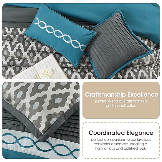 Stratford Park Oversize Geometric 10-pc. Easy Care Comforter Set