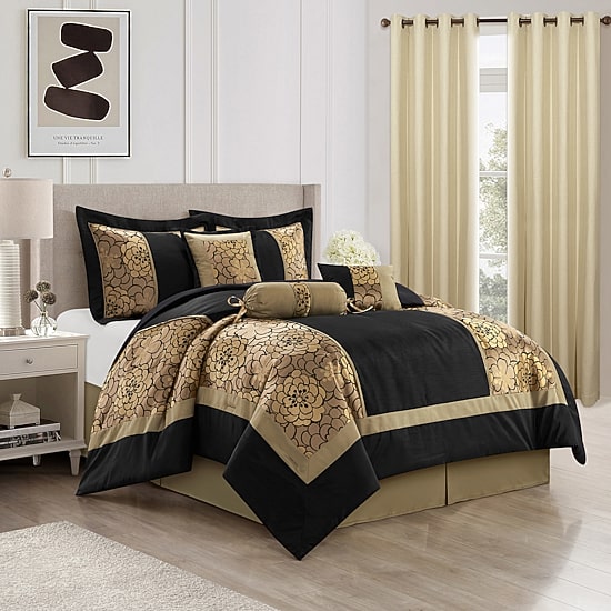 Stratford Park Jacquard 9-pc. Easy Care Comforter Set