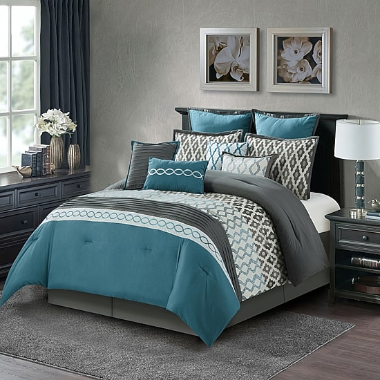 Stratford Park Oversize Geometric 10-pc. Easy Care Comforter Set