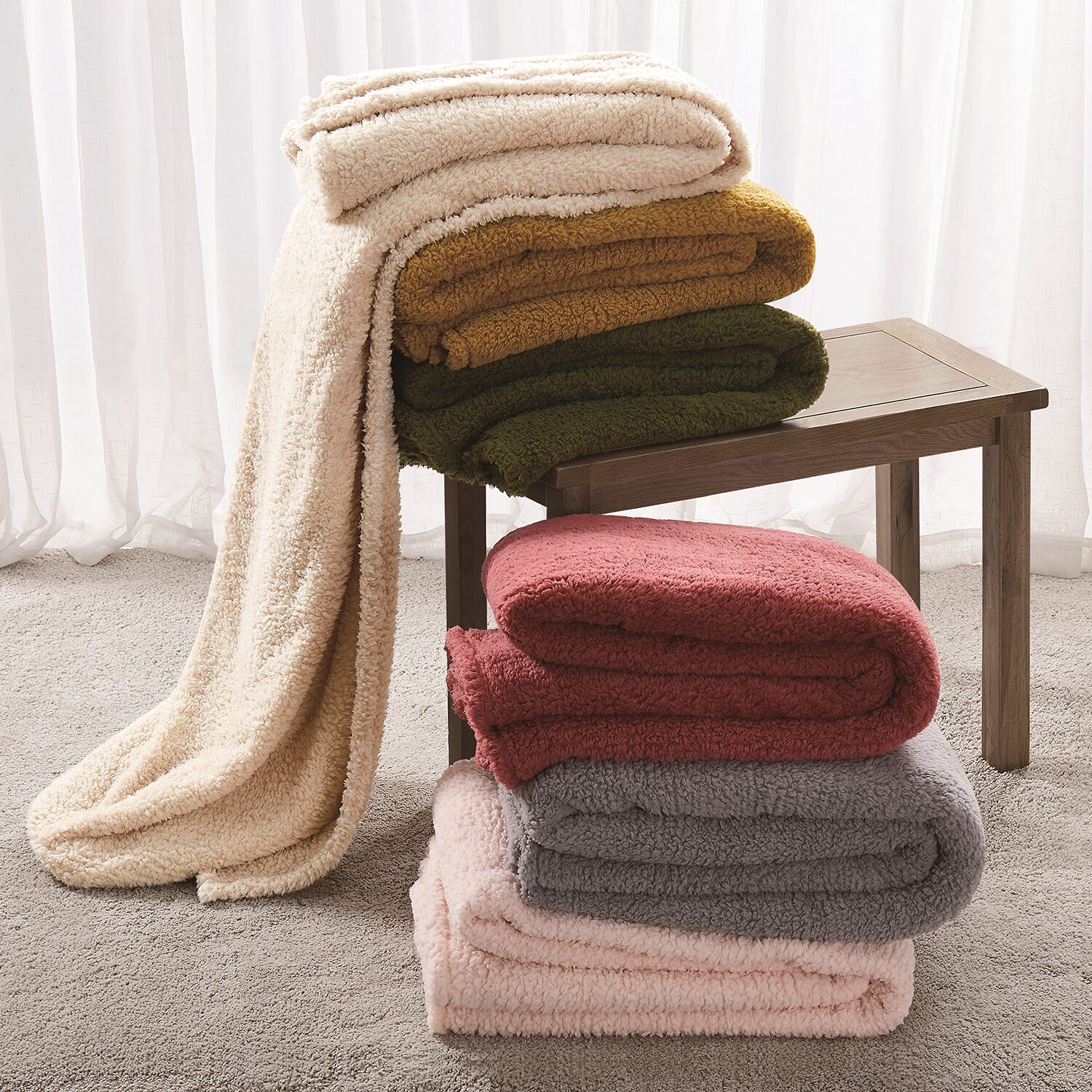 Brooklyn Loom Marshmallow Sherpa Blanket