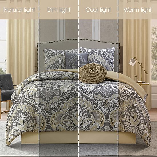 Stratford Park Jacquard 8-pc. Easy Care Comforter Set