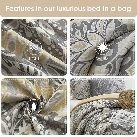 Stratford Park Jacquard 8-pc. Easy Care Comforter Set