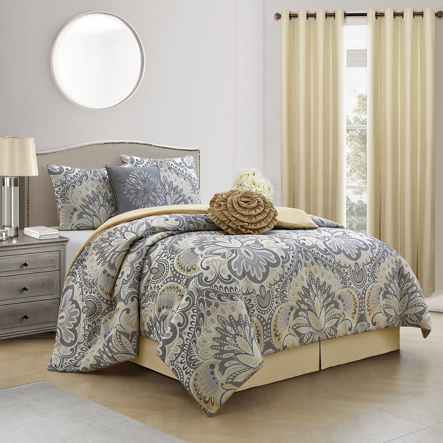 Stratford Park Jacquard 8-pc. Easy Care Comforter Set
