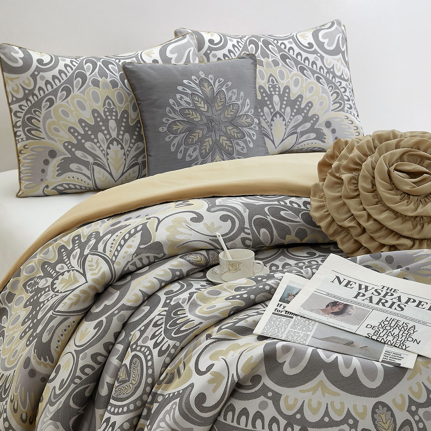 Stratford Park Jacquard 8-pc. Easy Care Comforter Set
