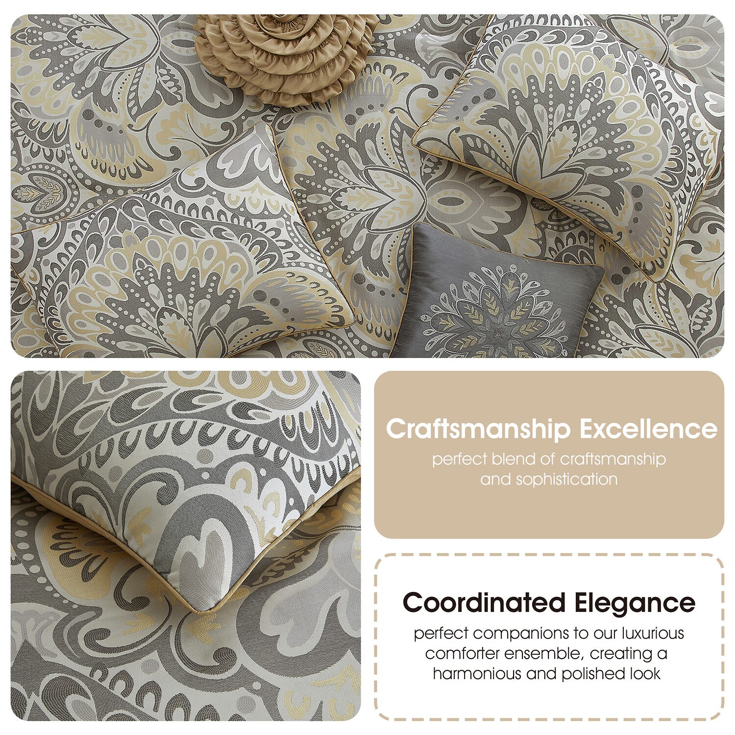Stratford Park Jacquard 8-pc. Easy Care Comforter Set