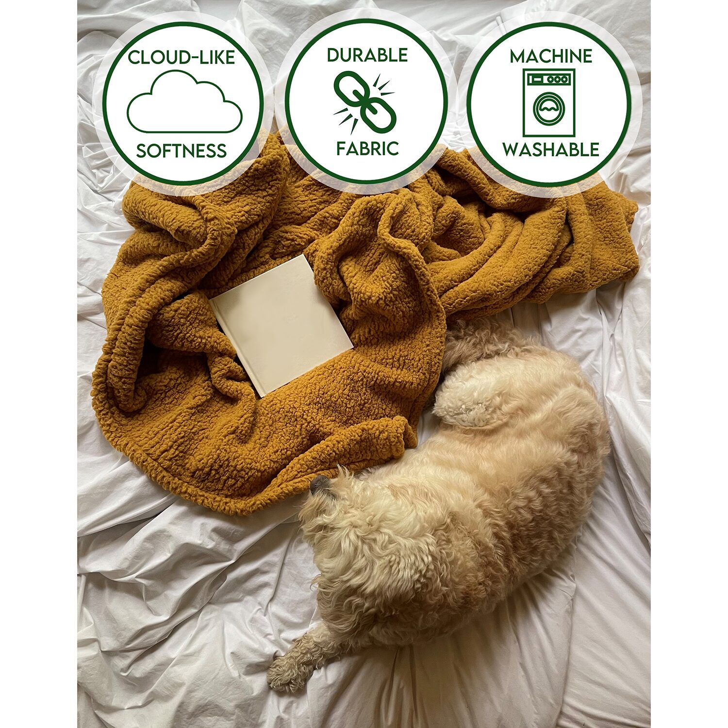 Brooklyn Loom Marshmallow Sherpa Blanket