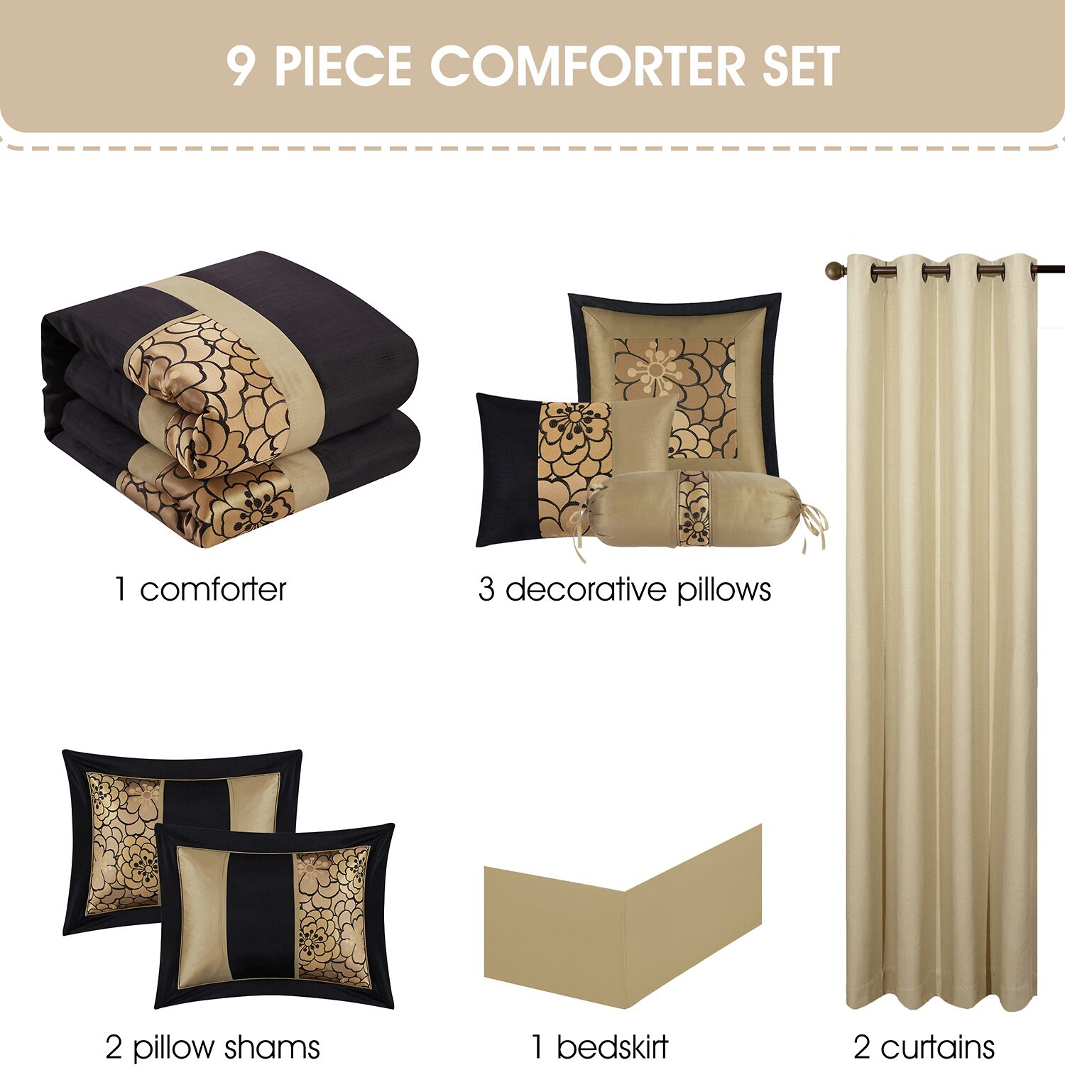 Stratford Park Jacquard -pc. Easy Care Comforter Set